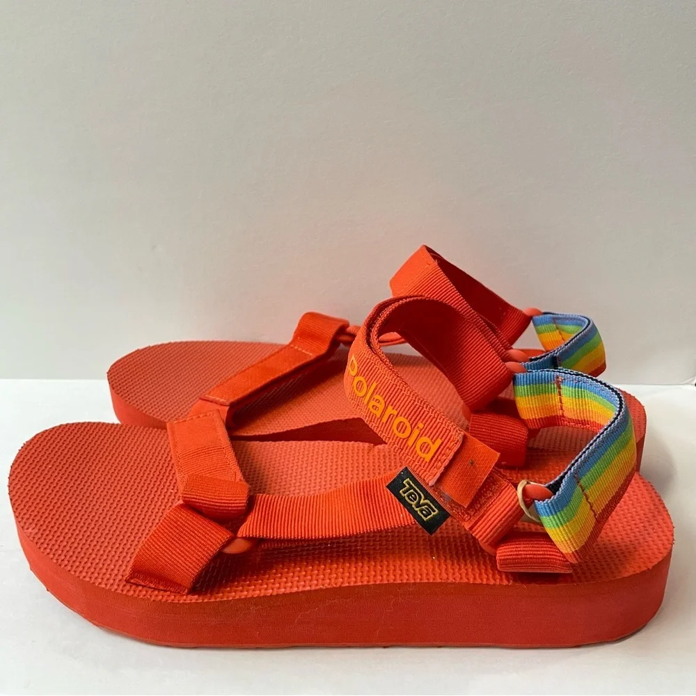 Teva x Polaroid Orange Midform Universal Molded Comfort Strappy Sandals